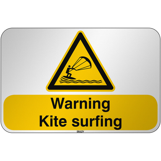 ISO Safety Sign  Warning Kite surfing