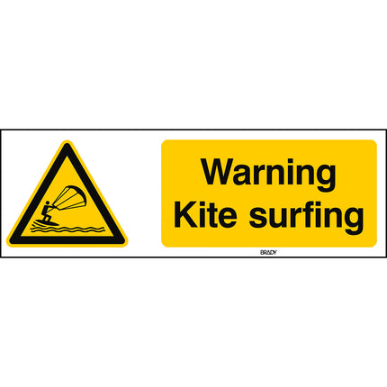 ISO Safety Sign  Warning Kite surfing