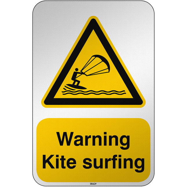 ISO Safety Sign  Warning Kite surfing