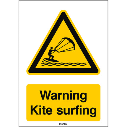 ISO Safety Sign  Warning Kite surfing