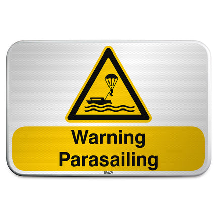 ISO Safety Sign  Warning Parasailing