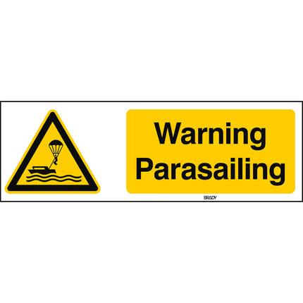 ISO Safety Sign  Warning Parasailing