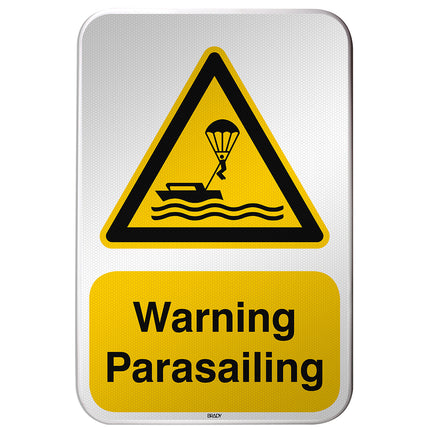 ISO Safety Sign  Warning Parasailing