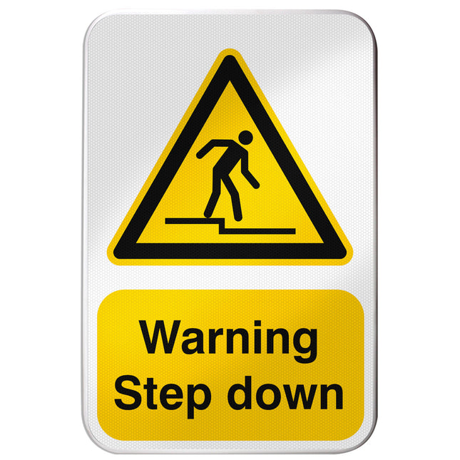 ISO Safety Sign  Warning Step down