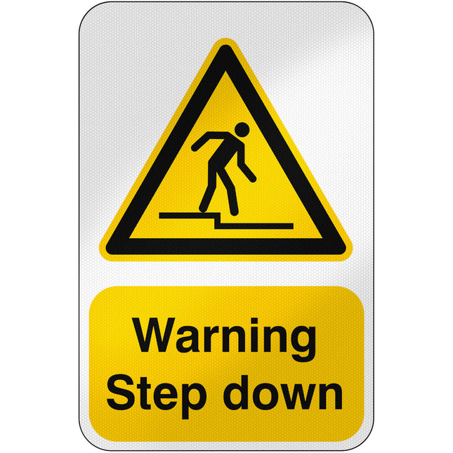 ISO Safety Sign  Warning Step down