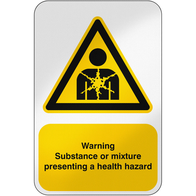 ISO Safety Sign  Warning Substance or mixture presenting a health hazard
