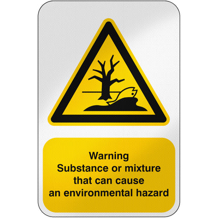 ISO Safety Sign  Warning Substance or mixture that can cause an environmental hazard