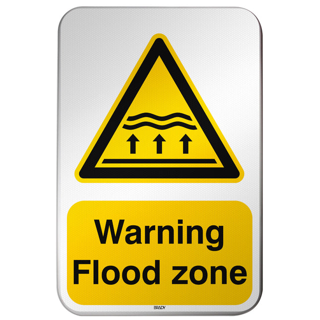 ISO Safety Sign  Warning Flood zone