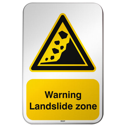 ISO Safety Sign Warning Landslide zone
