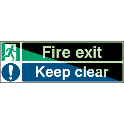 Glowinthedark safety sign