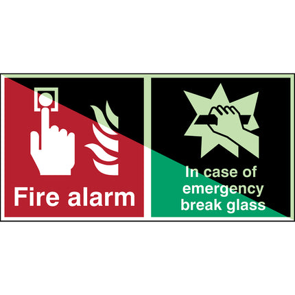 Glowinthedark safety sign