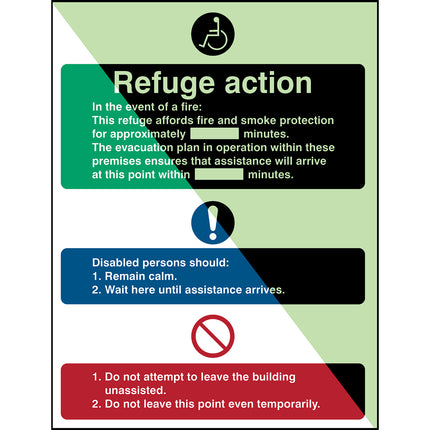 Glowinthedark safety sign