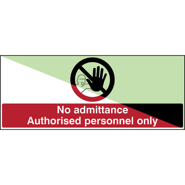 Glowinthedark safety sign