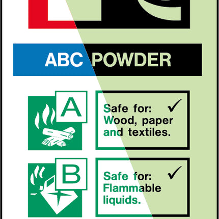 Glowinthedark safety sign