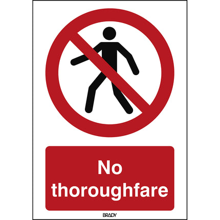ISO Safety Sign  No thoroughfare