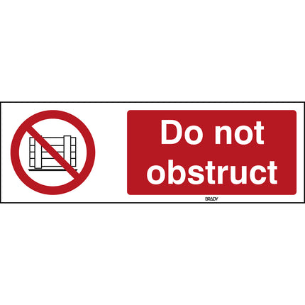 ISO Safety Sign  Do not obstruct