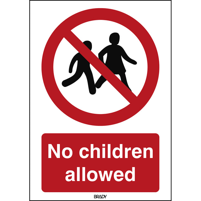 ISO Safety Sign  No children allowed