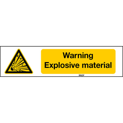 ISO Safety Sign  Warning explosive material