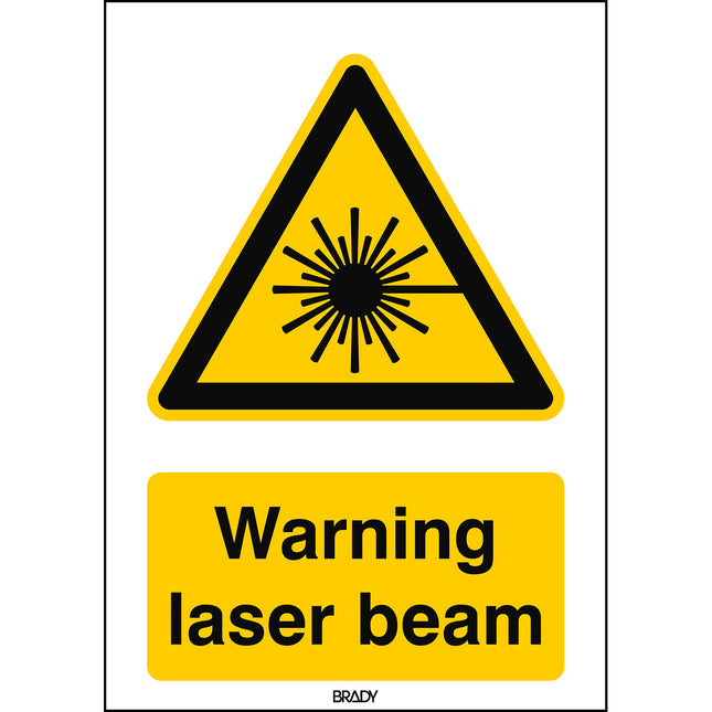 ISO Safety Sign  Warning Laser beam