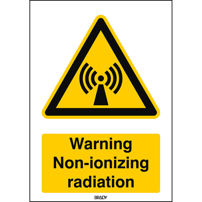ISO Safety Sign  Warning Nonionizing radiation