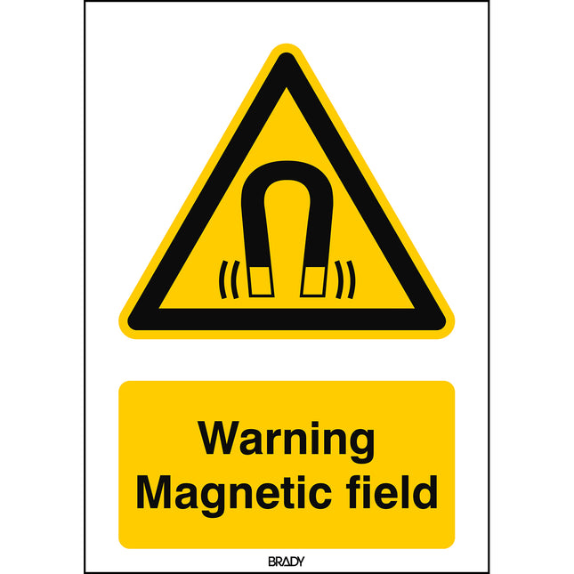 ISO Safety Sign  Warning Magnetic field