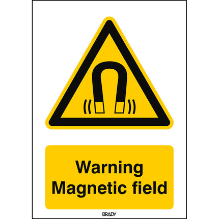 ISO Safety Sign  Warning Magnetic field