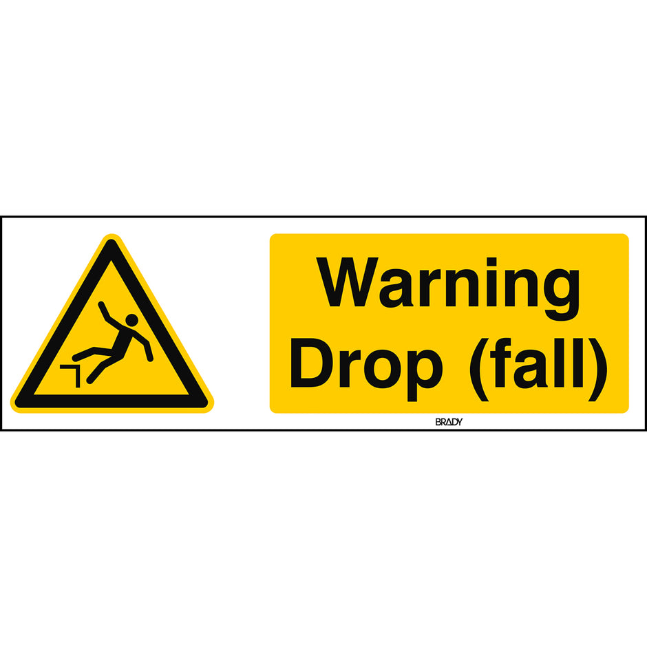 ISO Safety Sign - Warning, Drop, fall – TOOLMART
