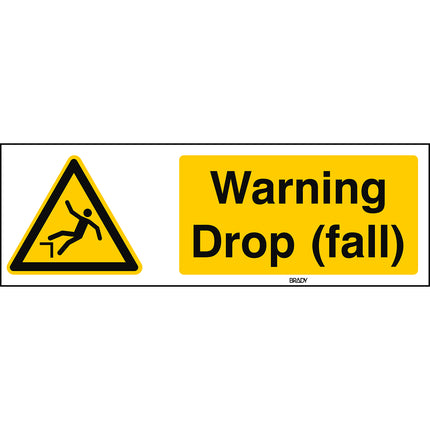 ISO Safety Sign  Warning Drop fall