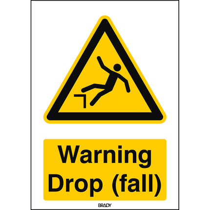 ISO Safety Sign  Warning Drop fall