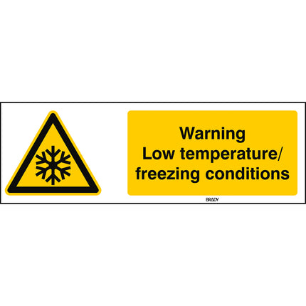 ISO Safety Sign  Warning Low temperature freezing conditions