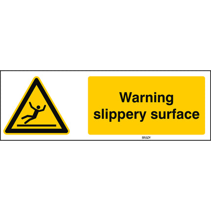 ISO Safety Sign  Warning slippery surface