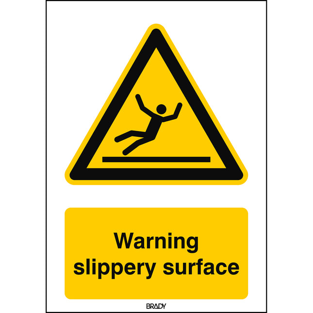 ISO Safety Sign  Warning slippery surface
