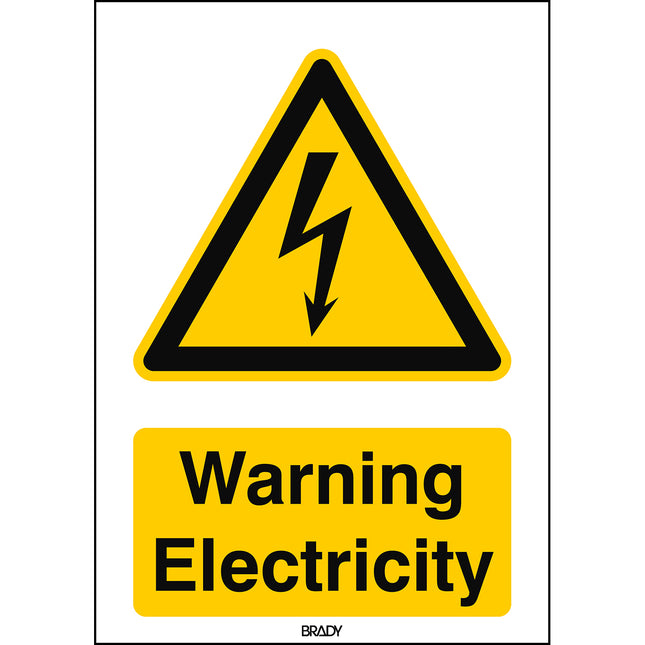 ISO Safety Sign  Warning Electricity