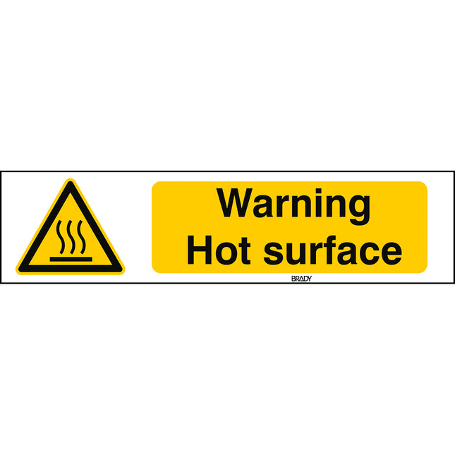 ISO Safety Sign  Warning Hot surface