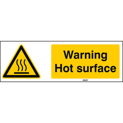 ISO Safety Sign  Warning Hot surface