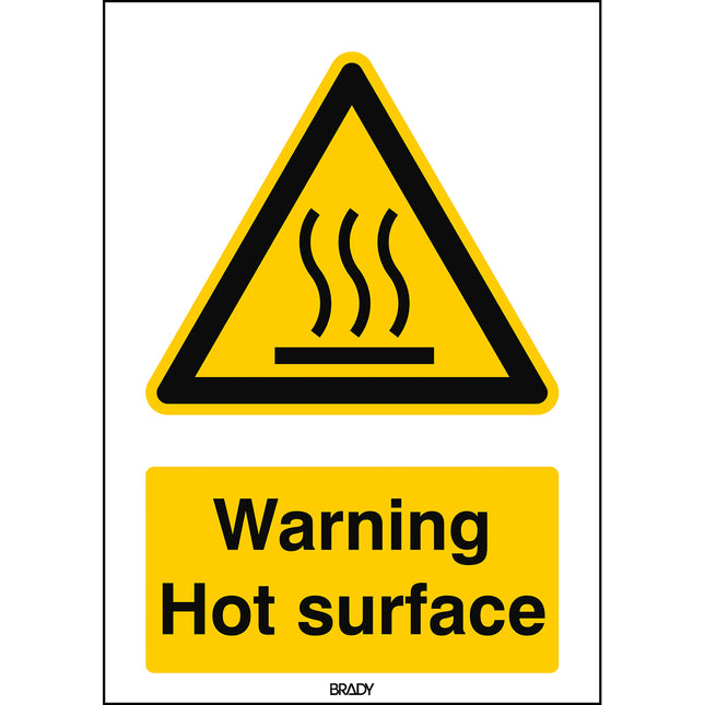 ISO Safety Sign  Warning Hot surface