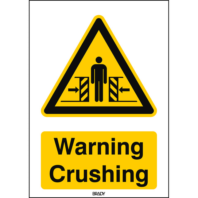 ISO Safety Sign  Warning Crushing