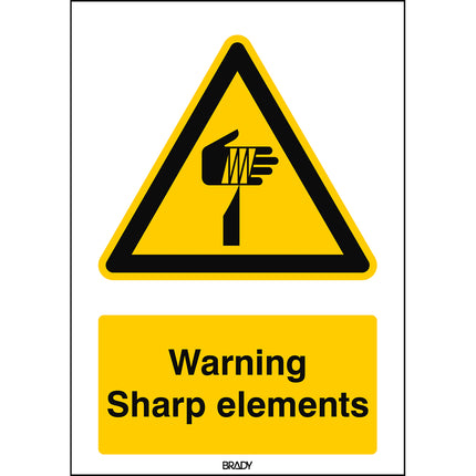 ISO Safety Sign  Warning Sharp elements