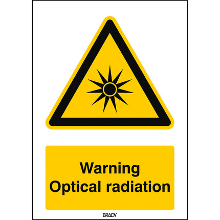 ISO Safety Sign  Warning Optical radiation