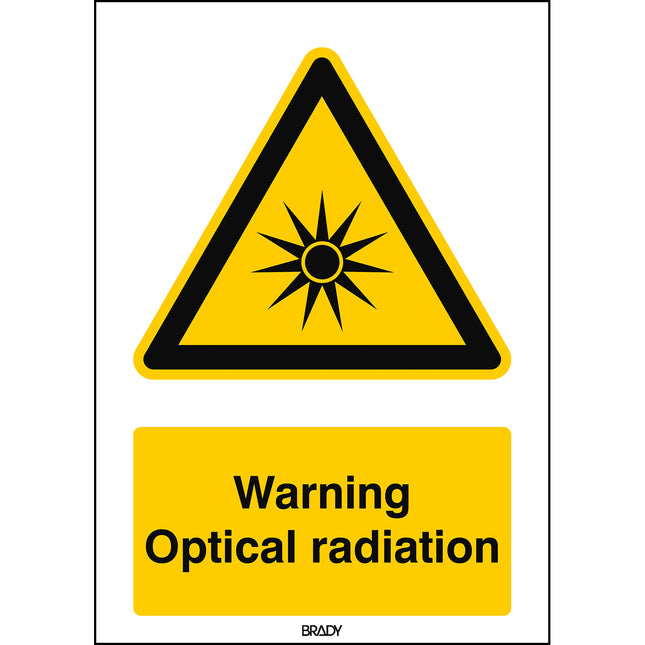 ISO Safety Sign  Warning Optical radiation