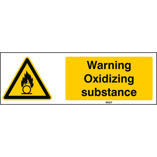 ISO Safety Sign  Warning Oxidizing substance