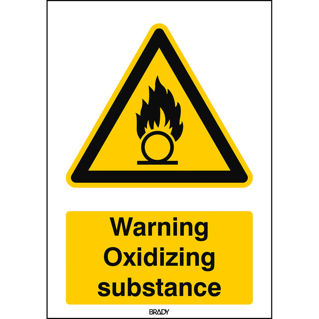 ISO Safety Sign  Warning Oxidizing substance