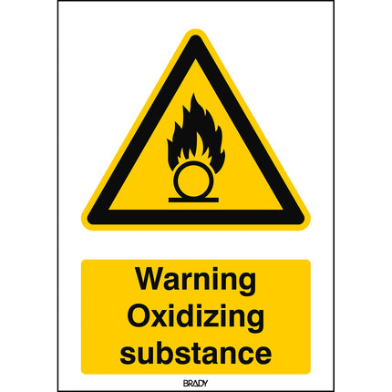 ISO Safety Sign  Warning Oxidizing substance