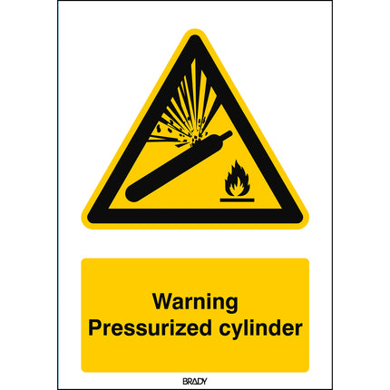 ISO Safety Sign  Pressurized cylinder