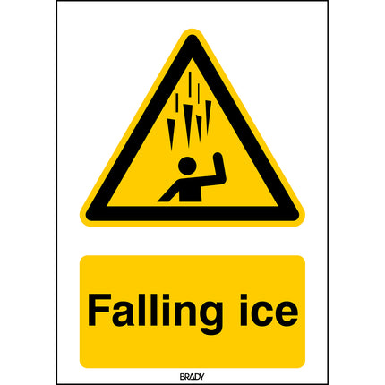 Warning Falling ice  Safety Sign  ISO7010