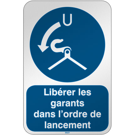 ISO Safety Sign  Release falls in launch sequence