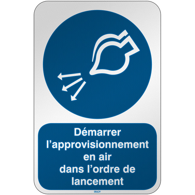 ISO Safety Sign  Start air supply in launch sequence