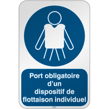 ISO Safety Sign  Wear personal flotation devices