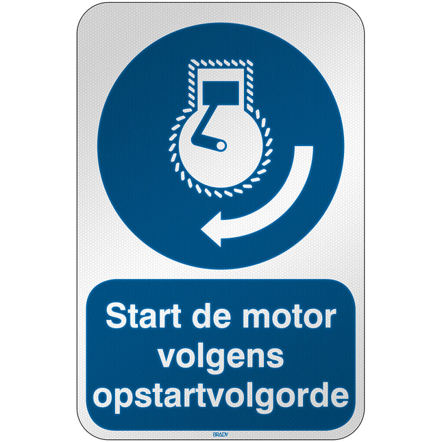 ISO Safety Sign  Start engine in launch sequence