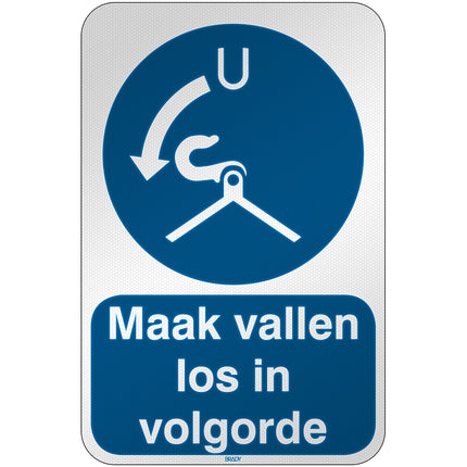 ISO Safety Sign  Release falls in launch sequence